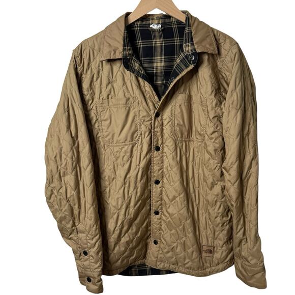 The North Face Redversible Puffer Jacket Flannel Men's Quilted Size Small - Picture 1 of 9